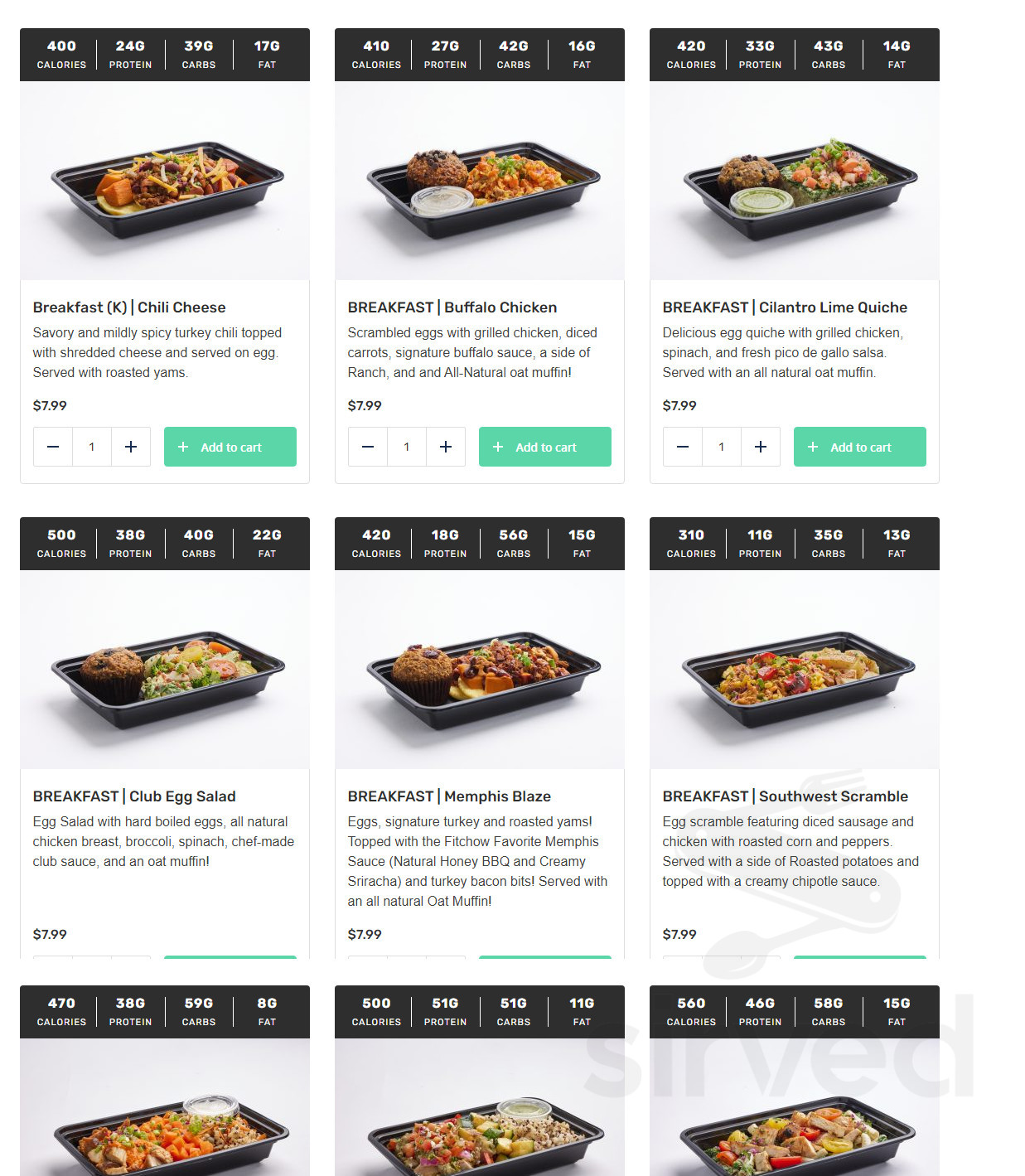 Fitchow menu in Lancaster, California