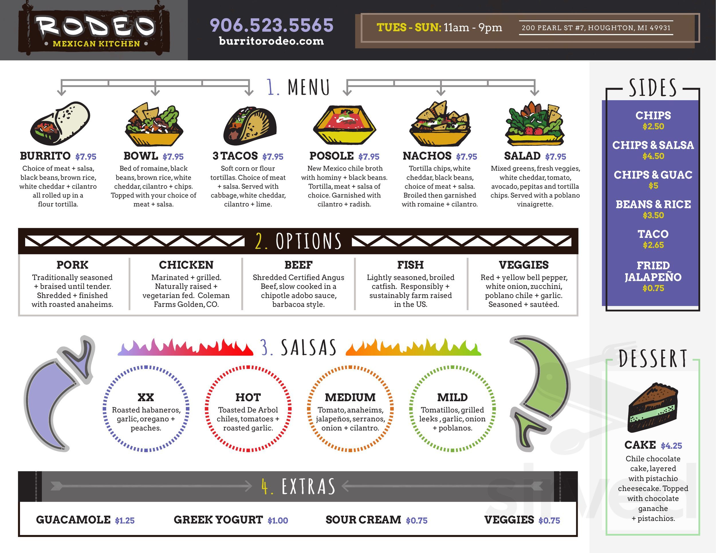 Rodeo Mexican Kitchen menu in Houghton, Michigan