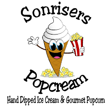 Sonrisers Popcorn Logo in Clarinda, Iowa