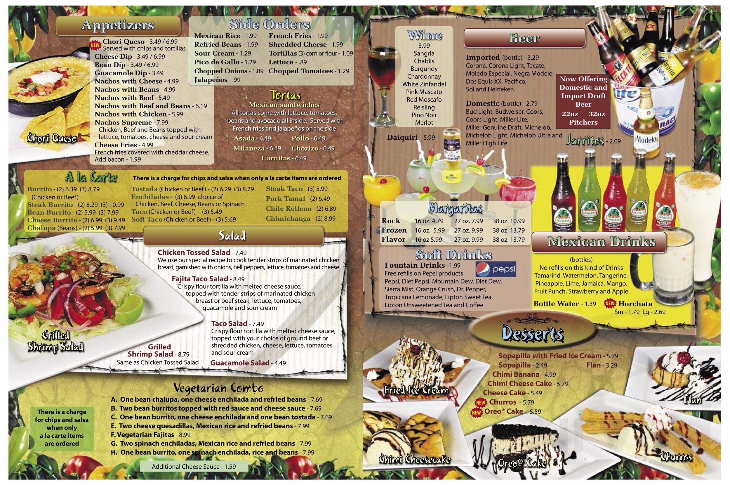 El Arado Mexican Grill menu in Indianapolis, Indiana, USA