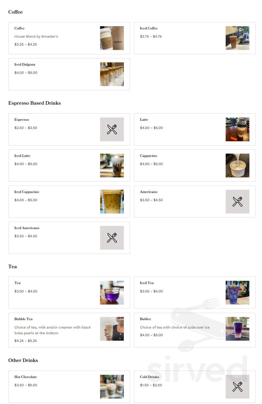 Menu for The Java Shop by Cucina Berto in Herkimer, NY | Sirved