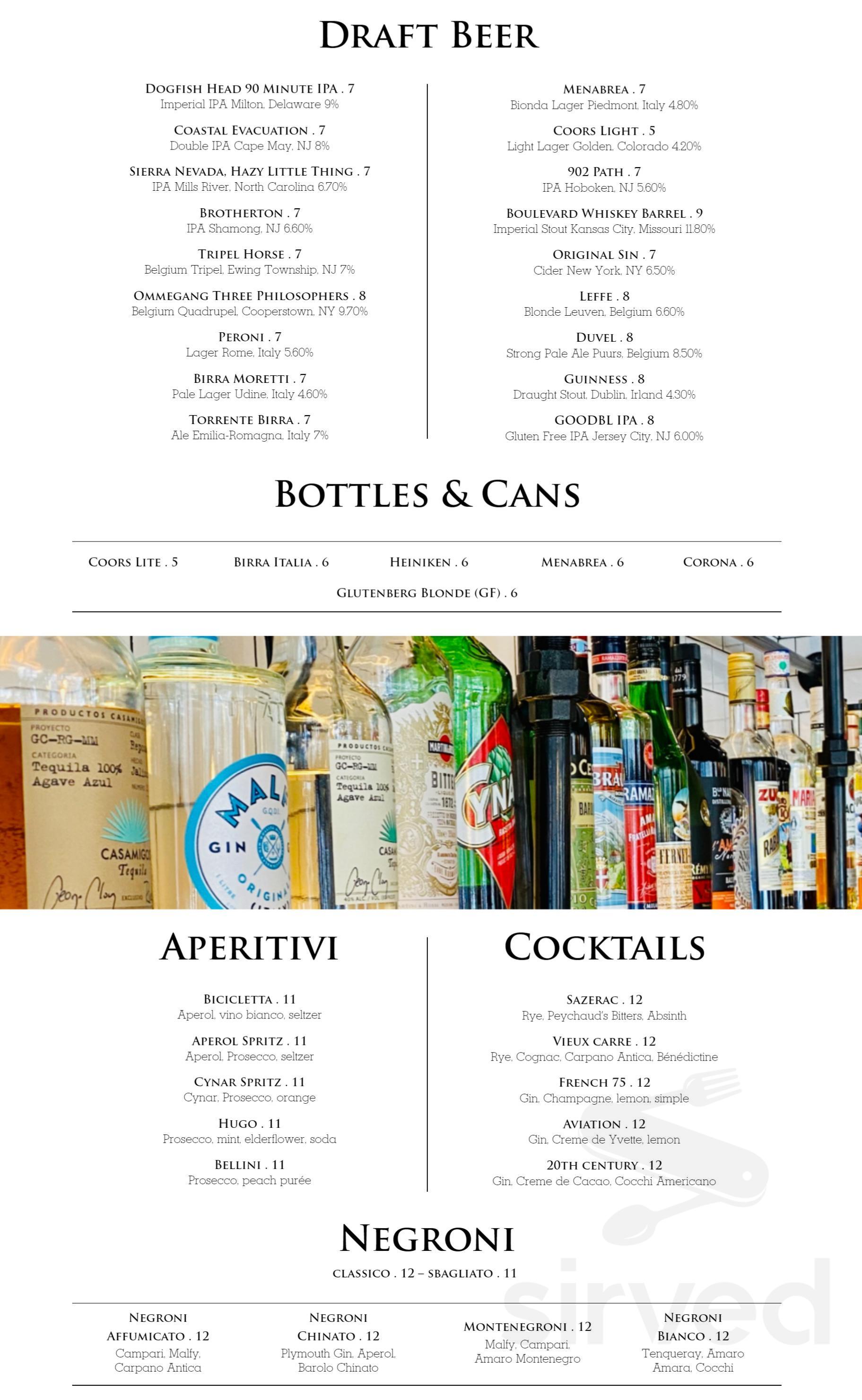 ITA Italian Kitchen menus in Jersey City, New Jersey, United States