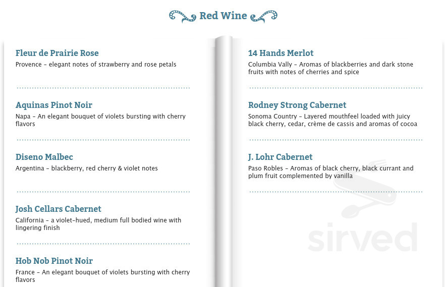 Lake House Bar and Grill menu in Dallas, Texas, USA