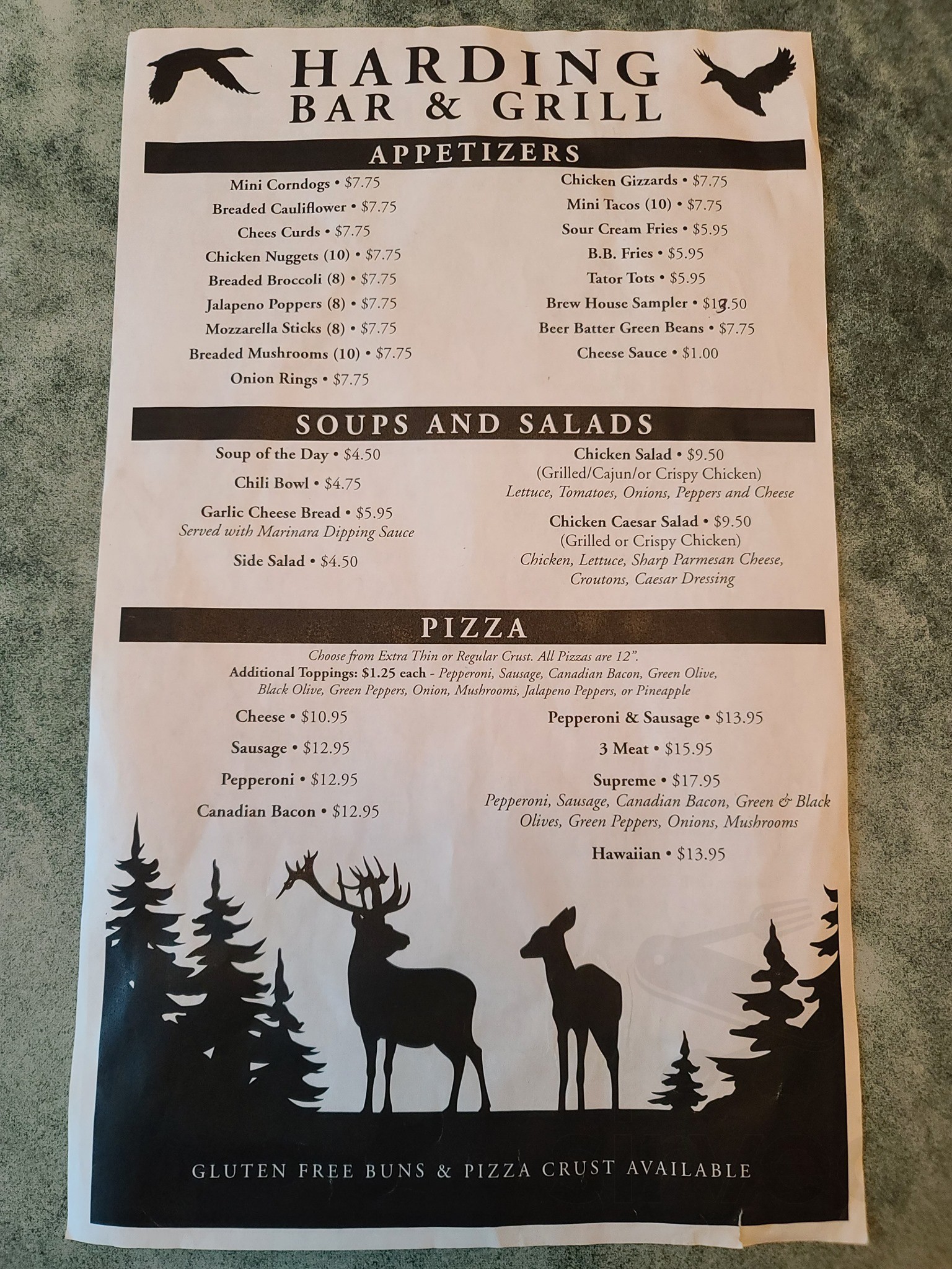 Harding Bar & Grill menu in Harding, Minnesota, USA