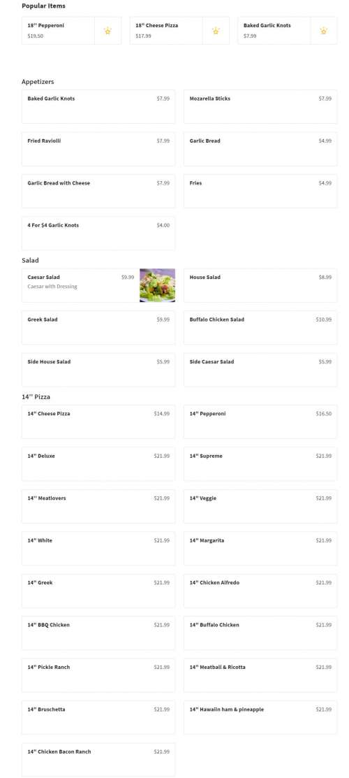 SLICE menu in Jacksonville, Florida, USA