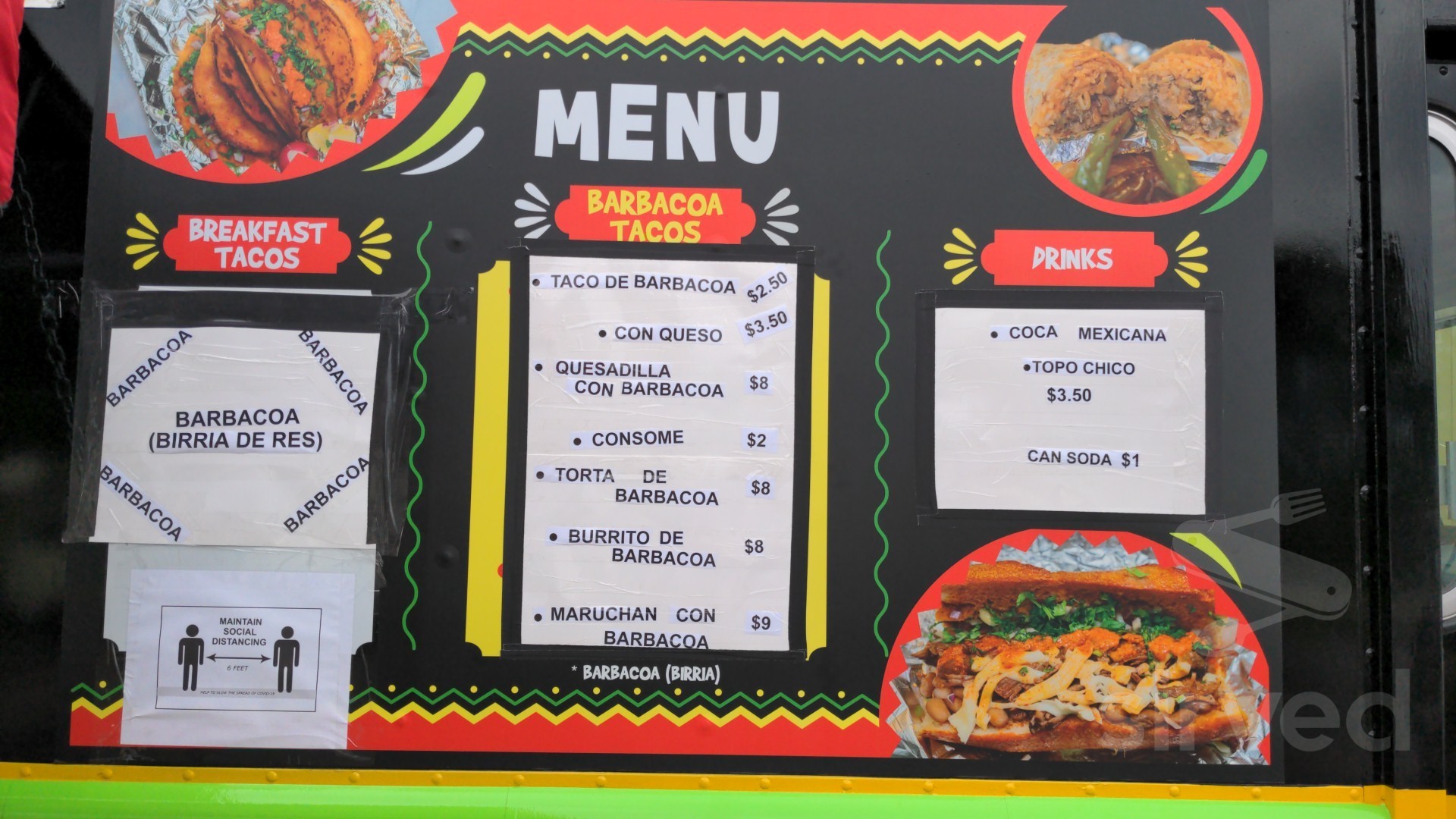 Mi Taqueria menu in Houston, Texas, USA