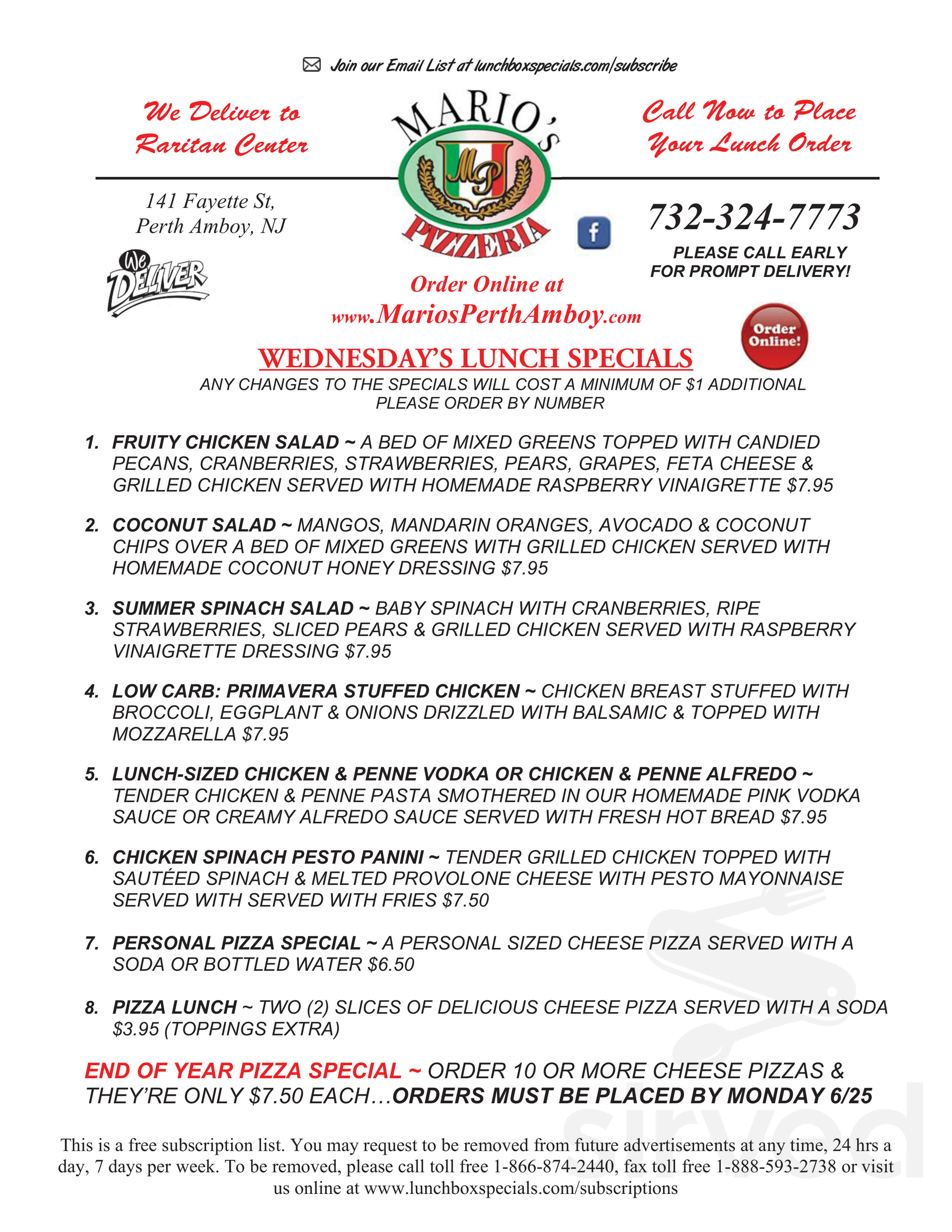 S Cachapa & Pizzeria menu in Perth Amboy, New Jersey, USA