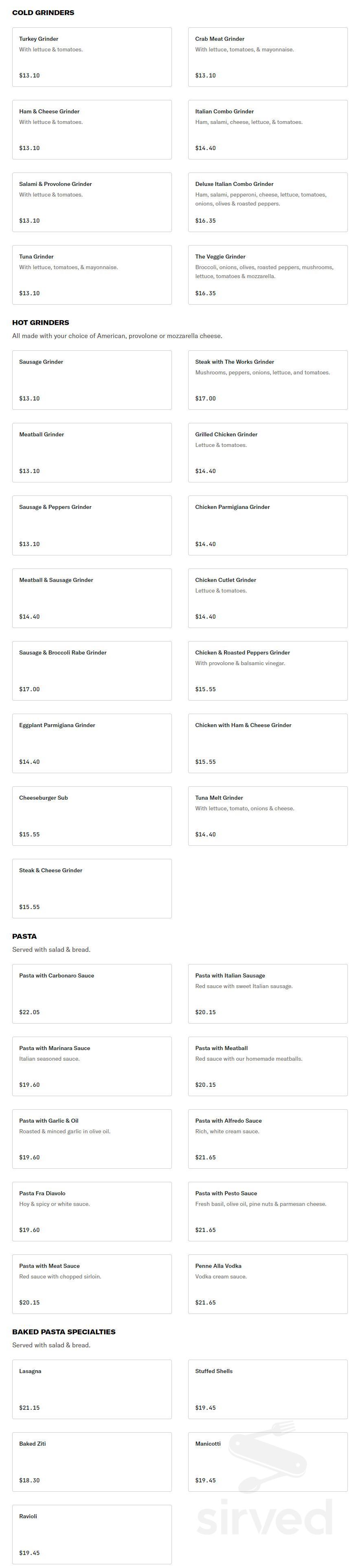 Apizza Grande Deep River menu in Deep River, Connecticut, USA