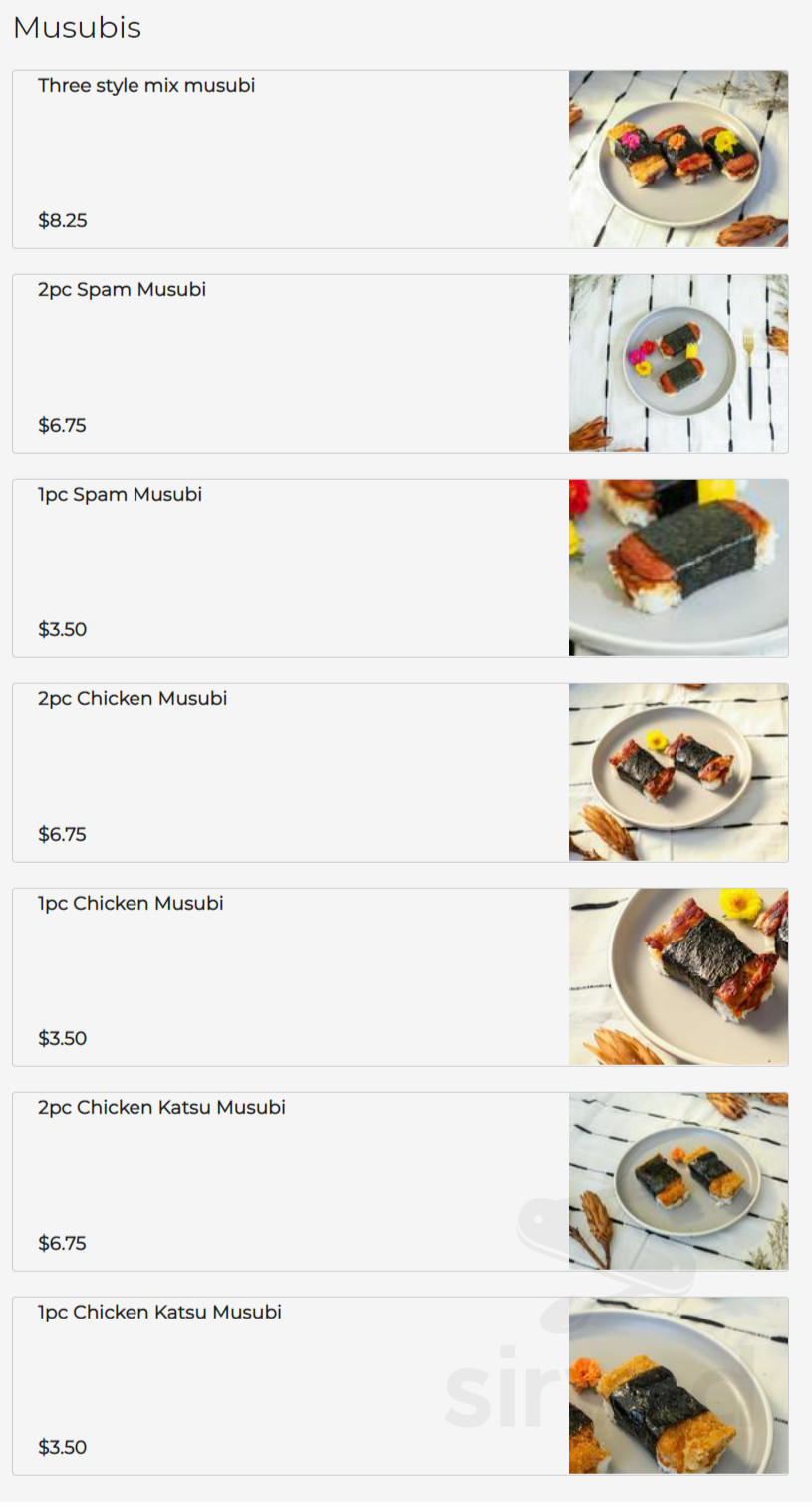 Tim's Hawaiian BBQ menu in Davis, California, USA