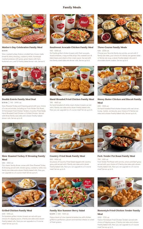 Bob Evans menu in Germantown, Maryland, USA