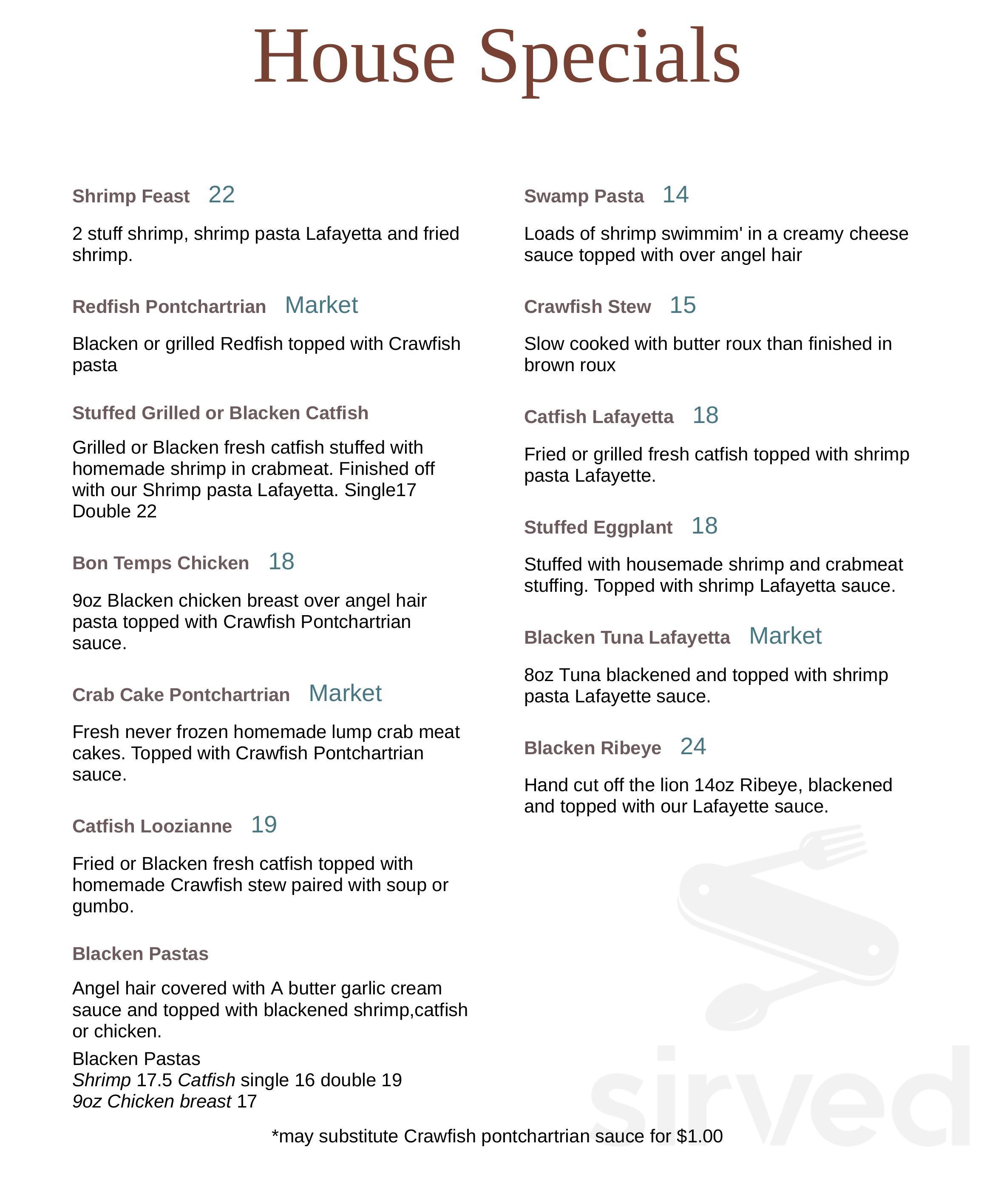 new orleans food and spirits menu pdf