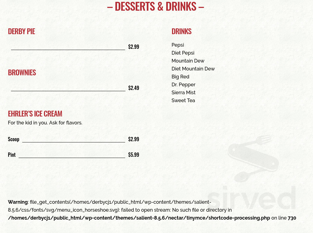 Derby City Pizza menus in Louisville, Kentucky, United States