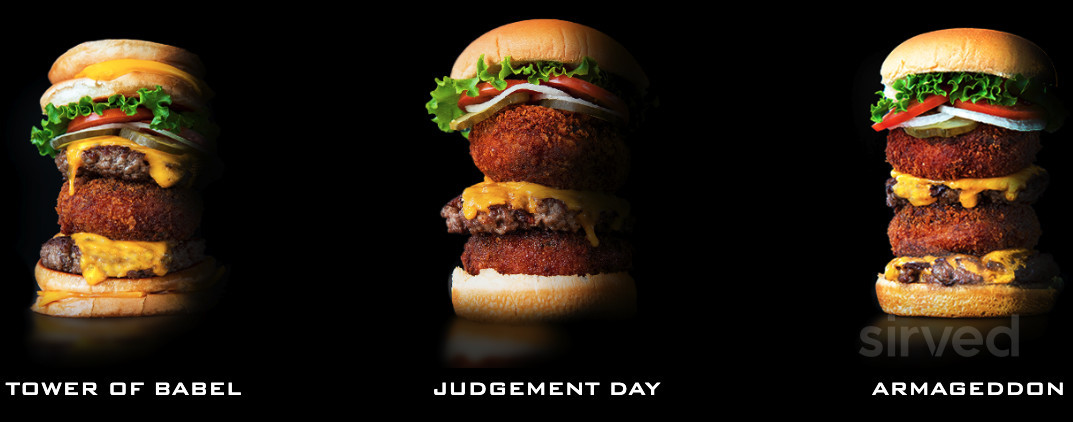 The Burger's Priest menu in Toronto, Ontario