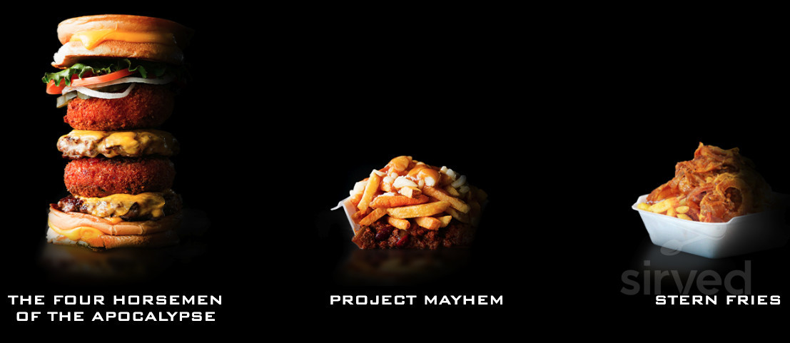 The Burger's Priest menu in Toronto, Ontario