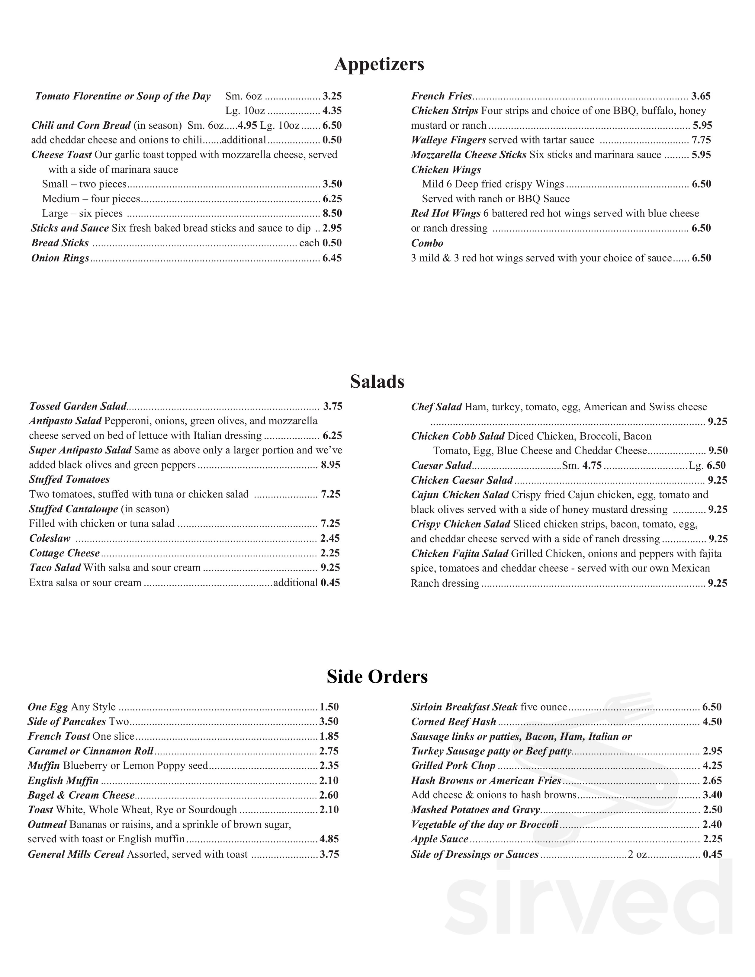 Maggie's Restaurant menu in Wayzata, Minnesota, USA