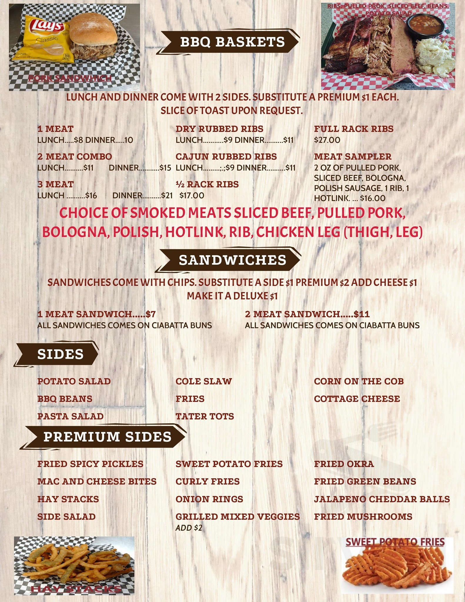 Menu For Nowhere On Route 66 In Afton Oklahoma United States