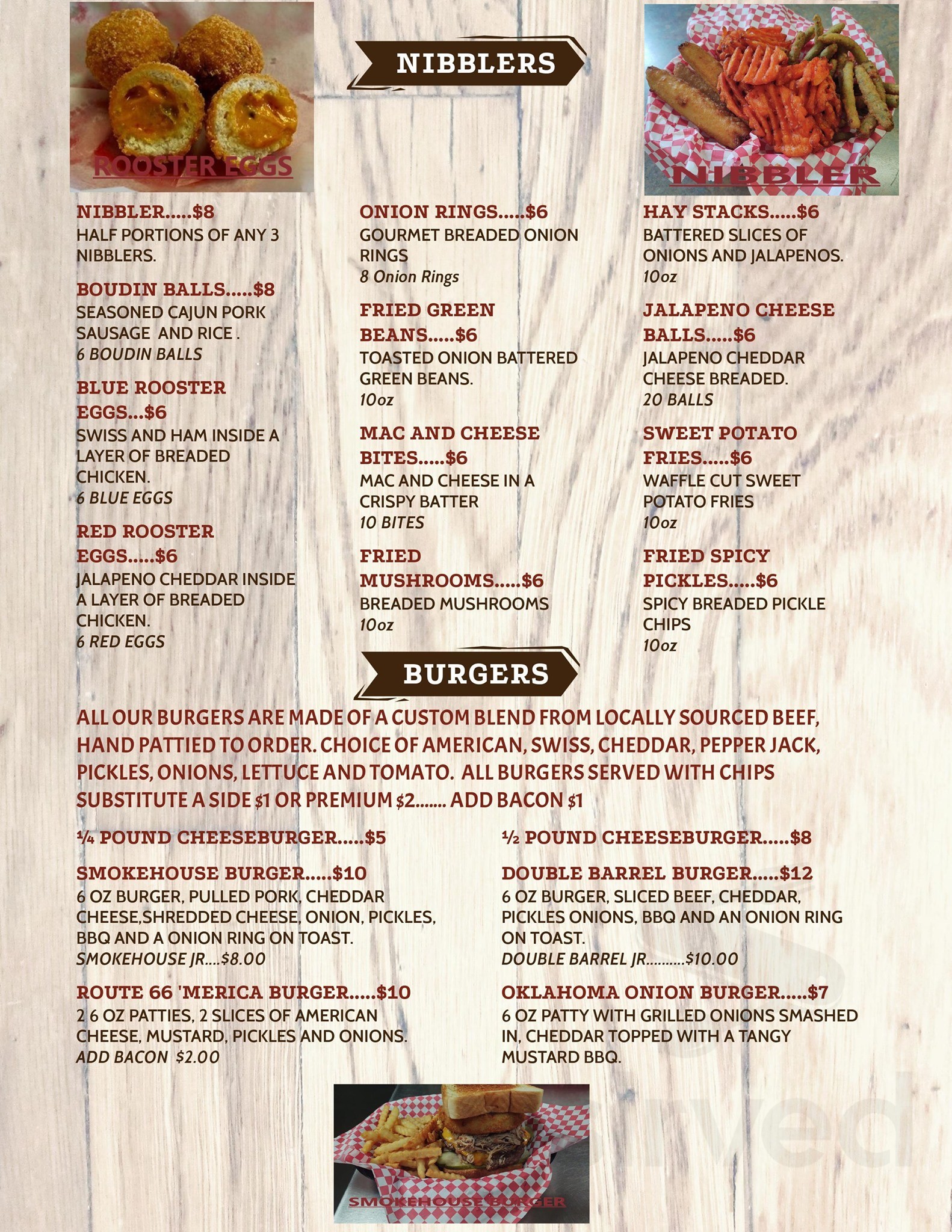 Menu For Nowhere On Route 66 In Afton Oklahoma United States