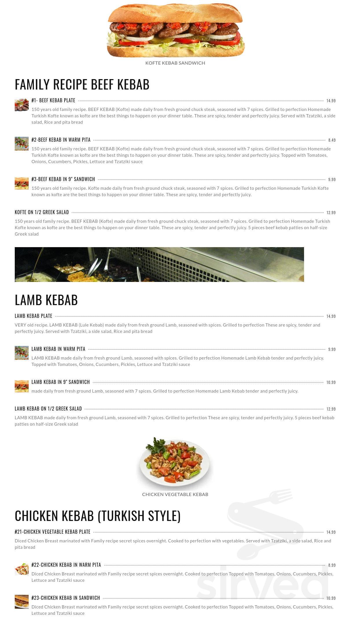 Mythpoint menu in Westlake Village, California