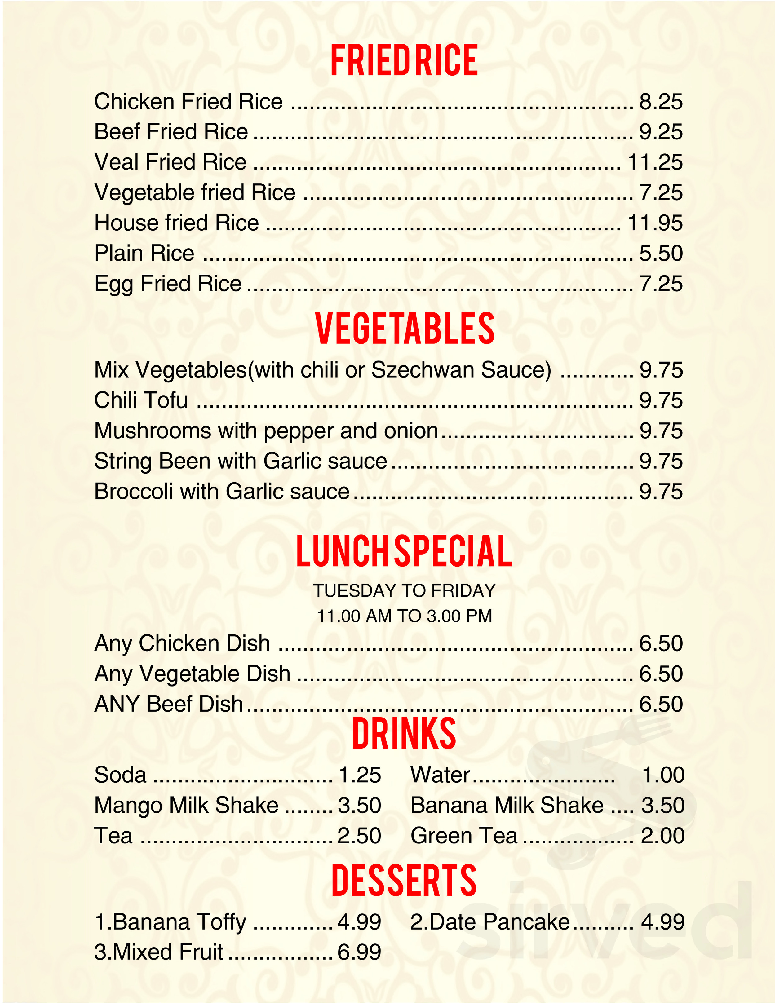 Levittown Halal Chinese Food menus in Levittown, New York, United States
