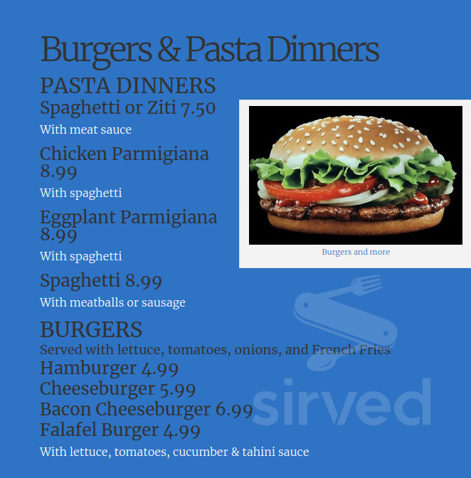 Cherry Brook Pizza & Grocery menu in Canton, Connecticut