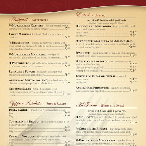 Villaggio's Ristorante Italiano menu in Lutz, Florida, USA