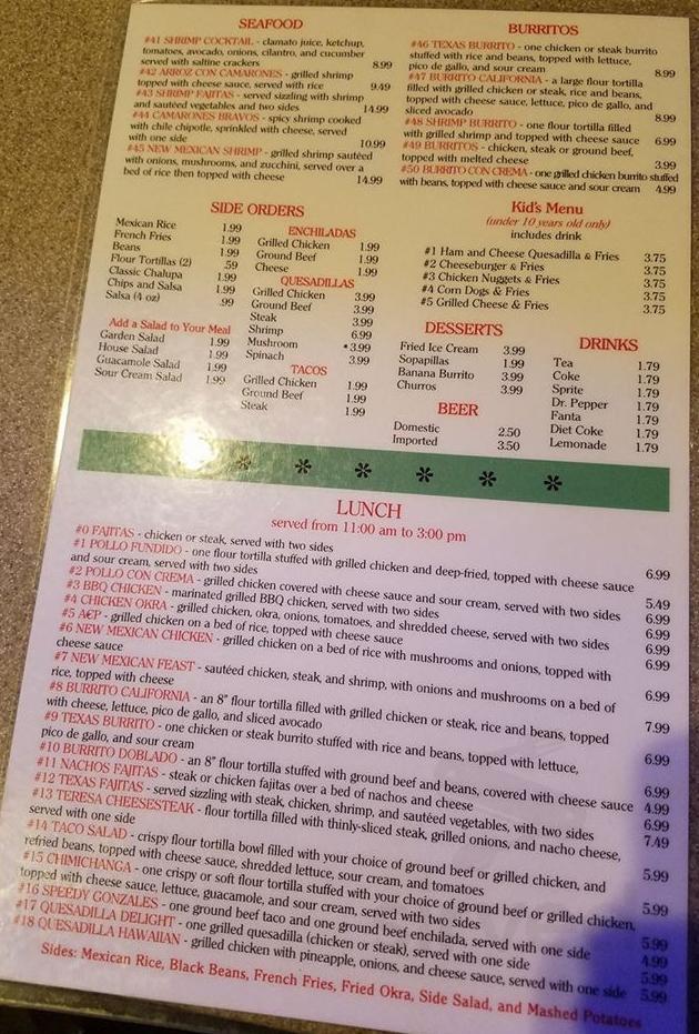 Sweet Tee Grille menus in Troy, North Carolina, United States