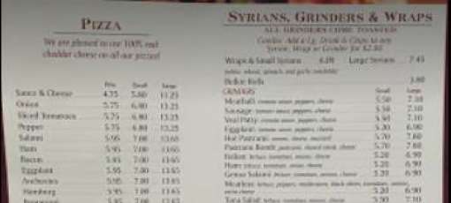 Menu for George's Pizza 'n Pub in Pascoag, RI | Sirved