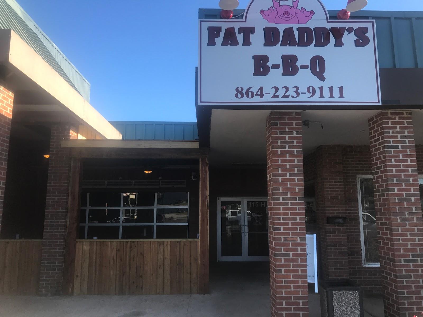 Fat Daddy's BBQ menu in Greenwood, South Carolina, USA