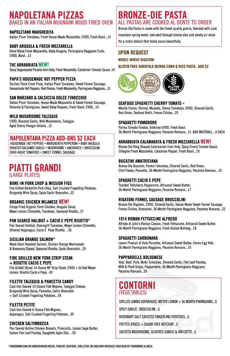 Menu - Youngstown OH's Aqua Pazzo | Sirved