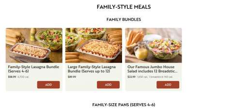Olive Garden Italian Restaurant Menu - Clifton Park, New York | Sirved