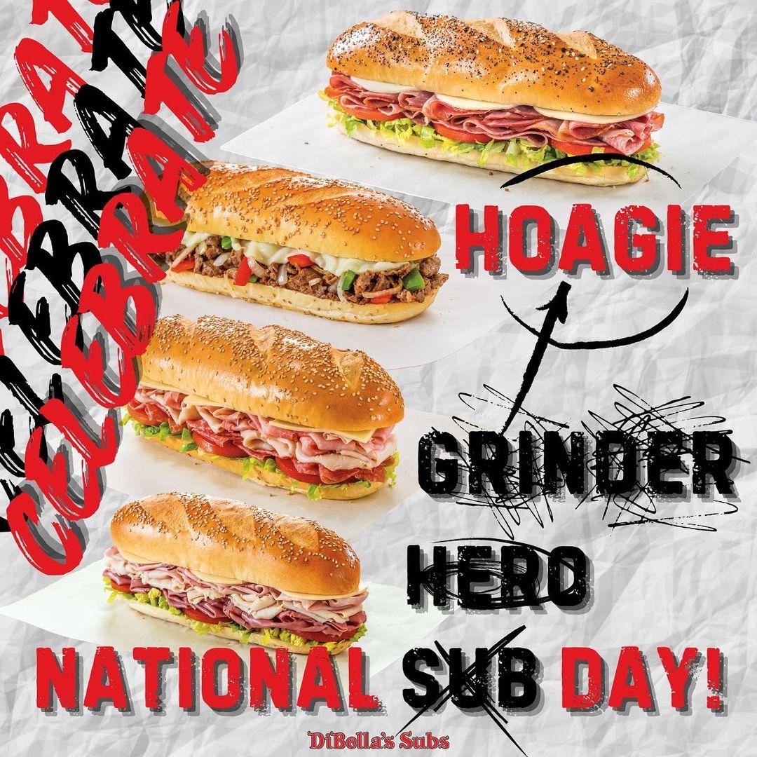 DiBella's Subs menu in Auburn Hills, Michigan, USA