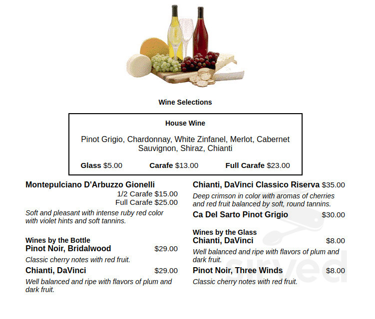 Menu - Fort Myers FL's Buon Appetito Café | Sirved