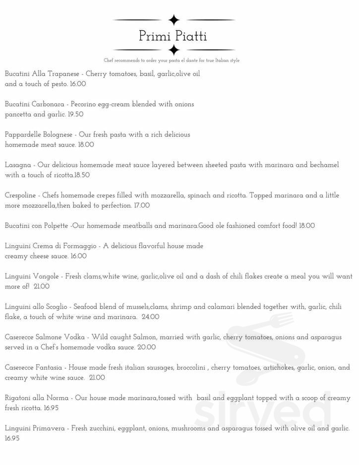il tramonto ristorante now The Reserved Garden menu in Temecula, California