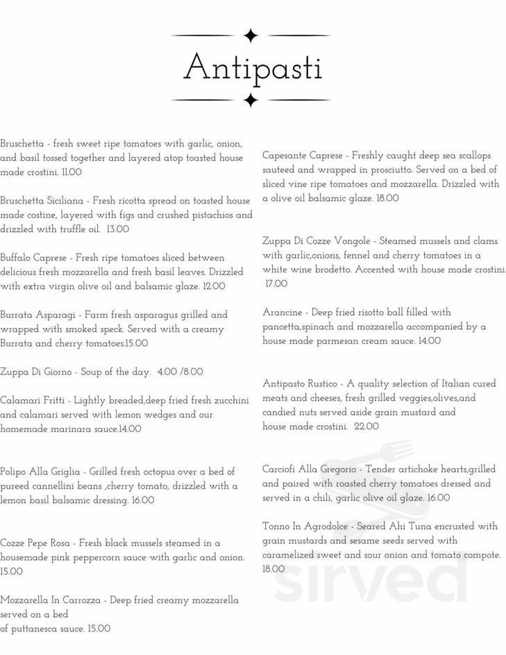 il tramonto ristorante now The Reserved Garden menu in Temecula, California