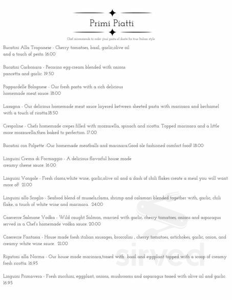 il tramonto ristorante now The Reserved Garden menu in Temecula, California