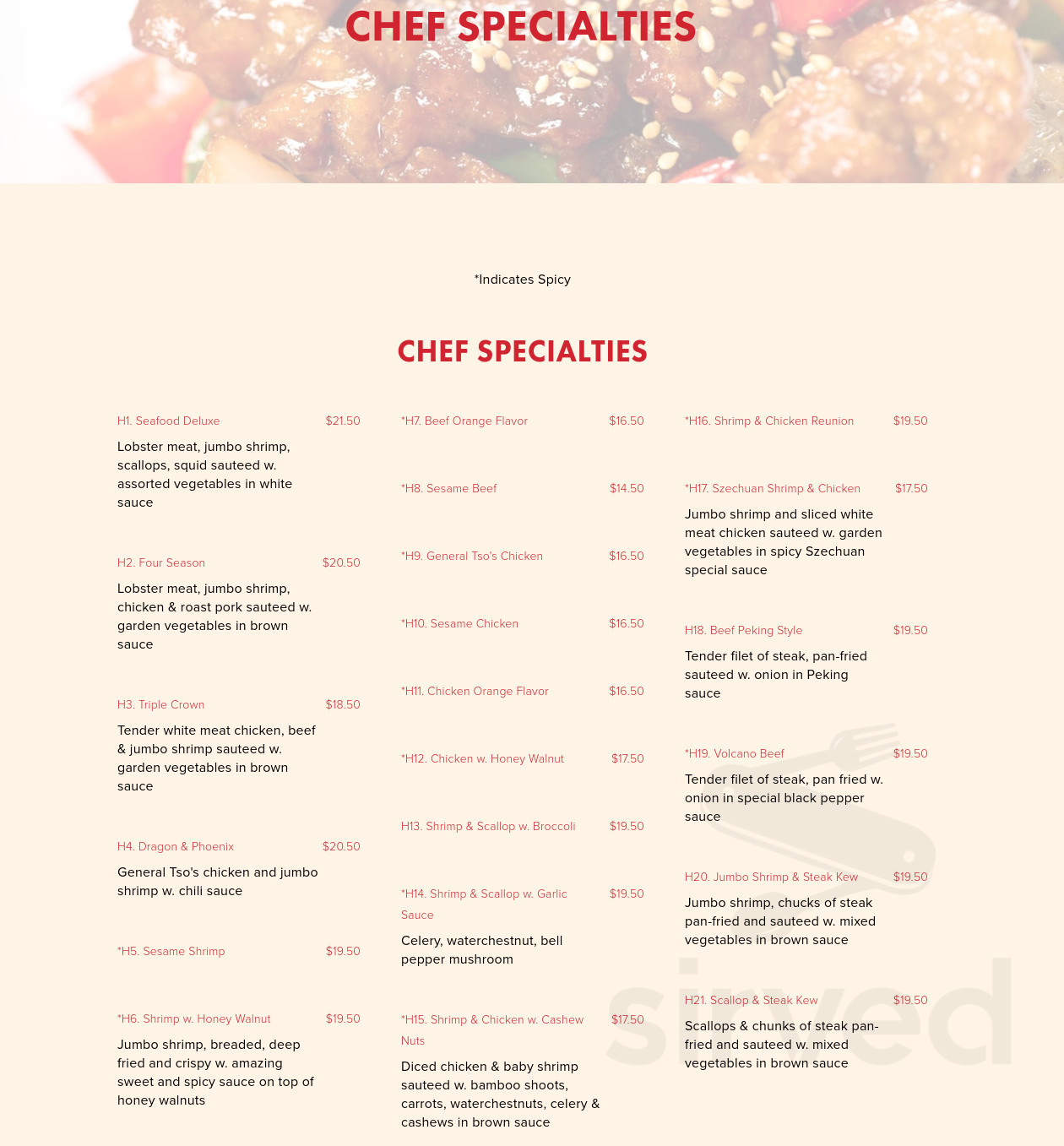 Empire Szechuan menu in Staten Island, New York, USA