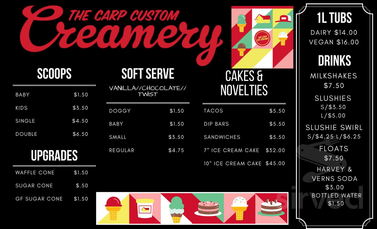 Carp Custom Creamery menus in Carp, Ontario, Canada