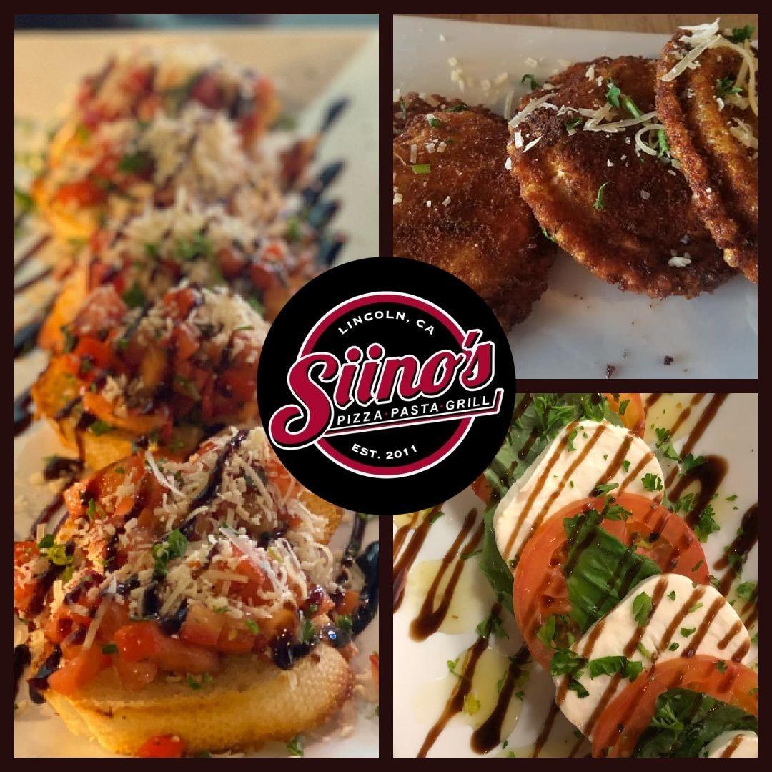 Siino's Pizza, Pasta & Grill menu in Lincoln, California, USA