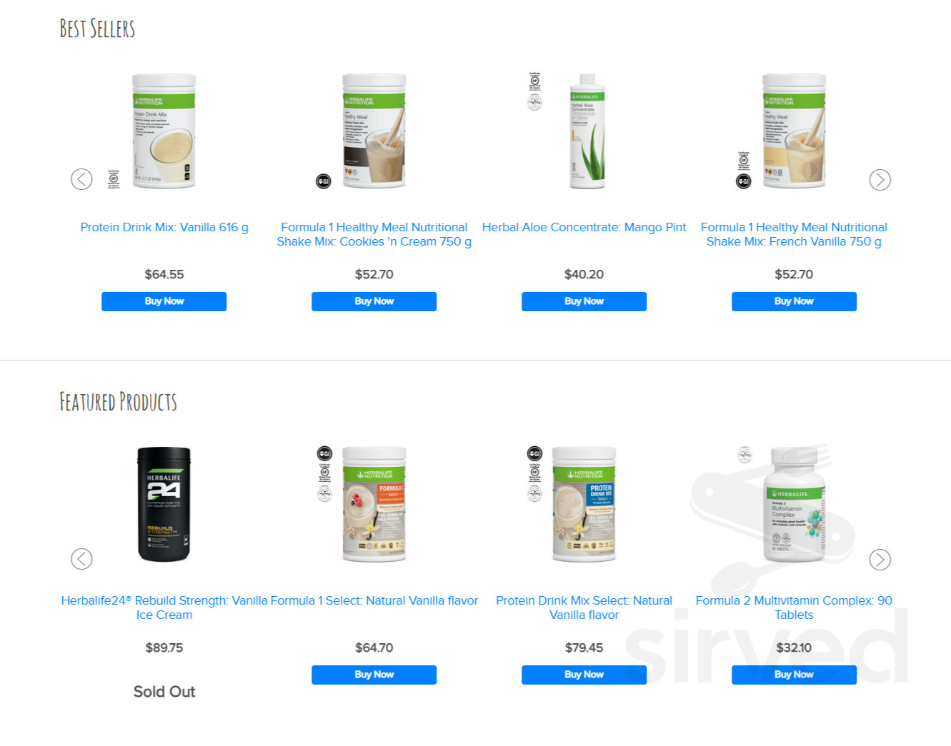 Club_de_herbalife BECKY menu in Indianapolis, Indiana, USA