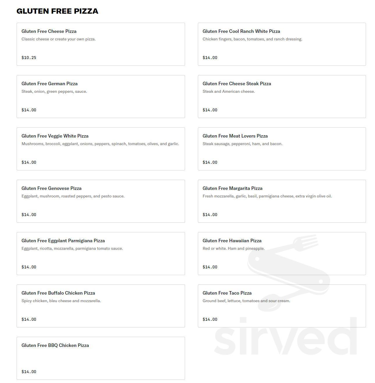 Family Pizzeria menu in Quakertown, Pennsylvania, USA