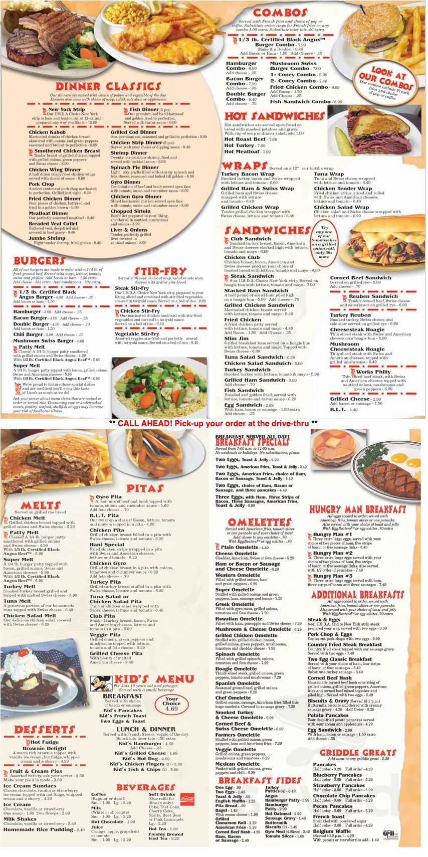 Lucas Coney Island menu in South Lyon, Michigan