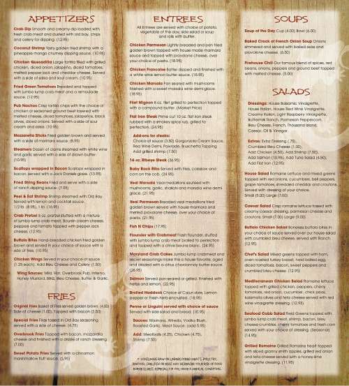 Overbrook Pub & Grille menu in Dallas, Pennsylvania, USA