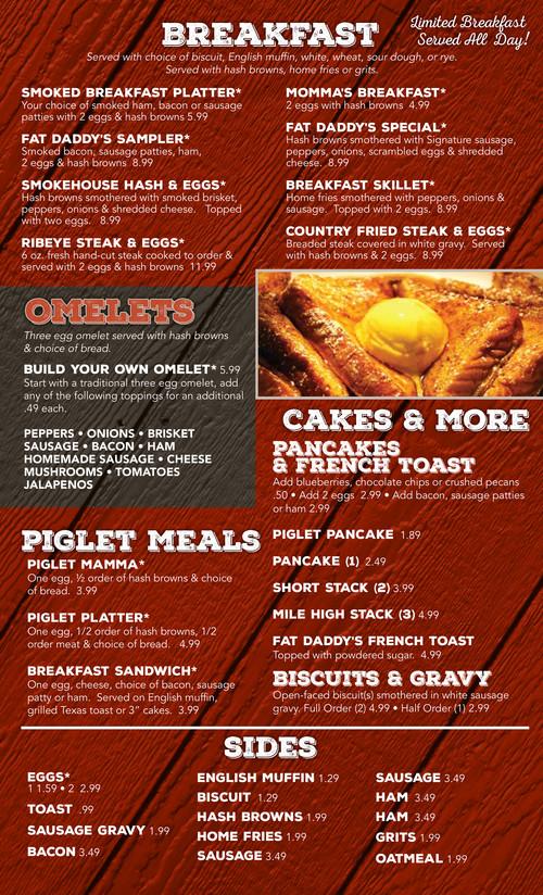 Fat Daddy's BBQ menu in Forsyth, Missouri, USA