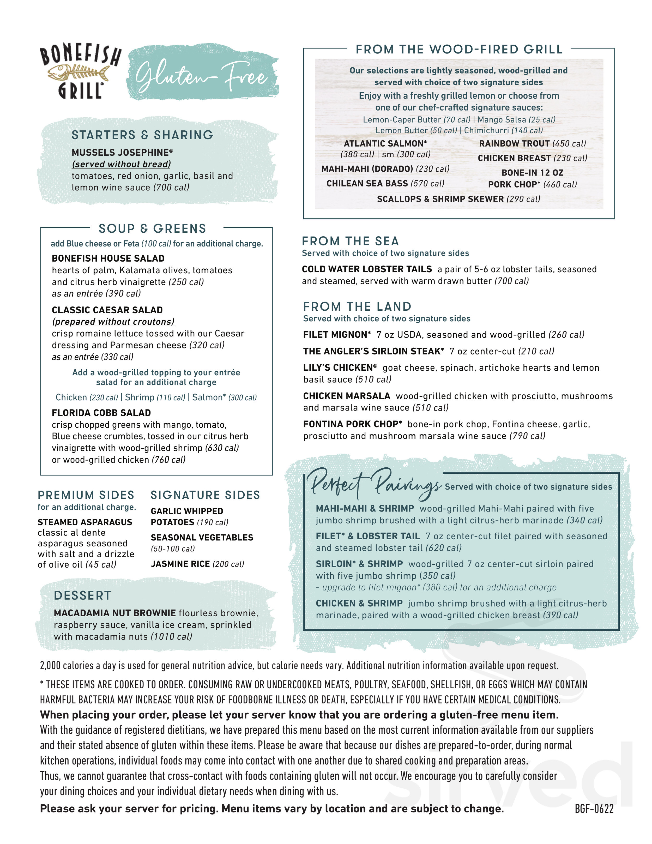 Bonefish Grill menus in Greenville, South Carolina, United States