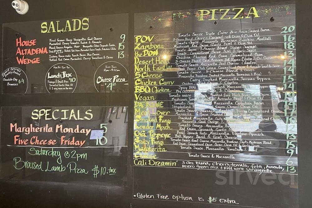 Pizza Of Venice menu in Altadena, California