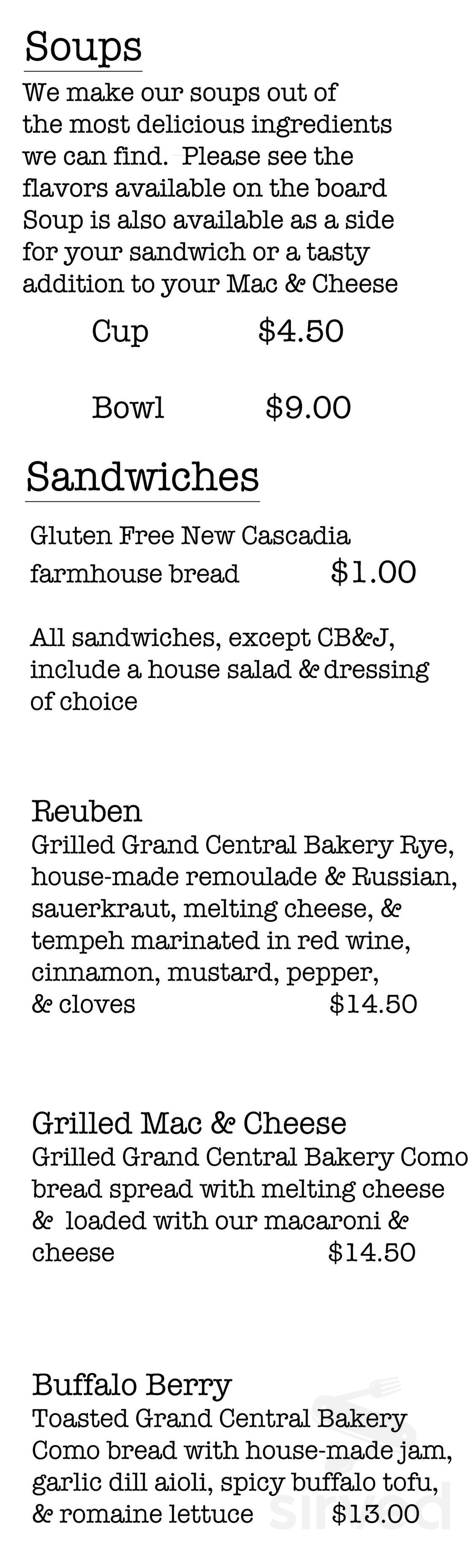 Vtopia All Vegan Restaurant & Cheese Shop menu in Portland, Oregon