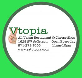 Fru Fru Terra (Formerly Vtopia All Vegan Restaurant & Cheese Logo in Portland, Oregon