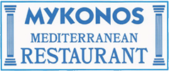 Mykonos Mediterranean Restaurant Logo in Newington, Connecticut
