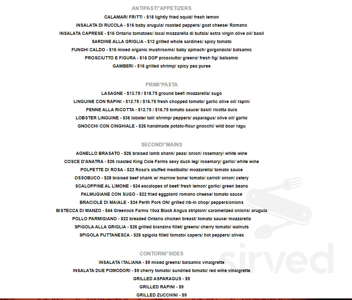 Menu for 7 Numbers EGLINTON in Toronto, ON | Sirved