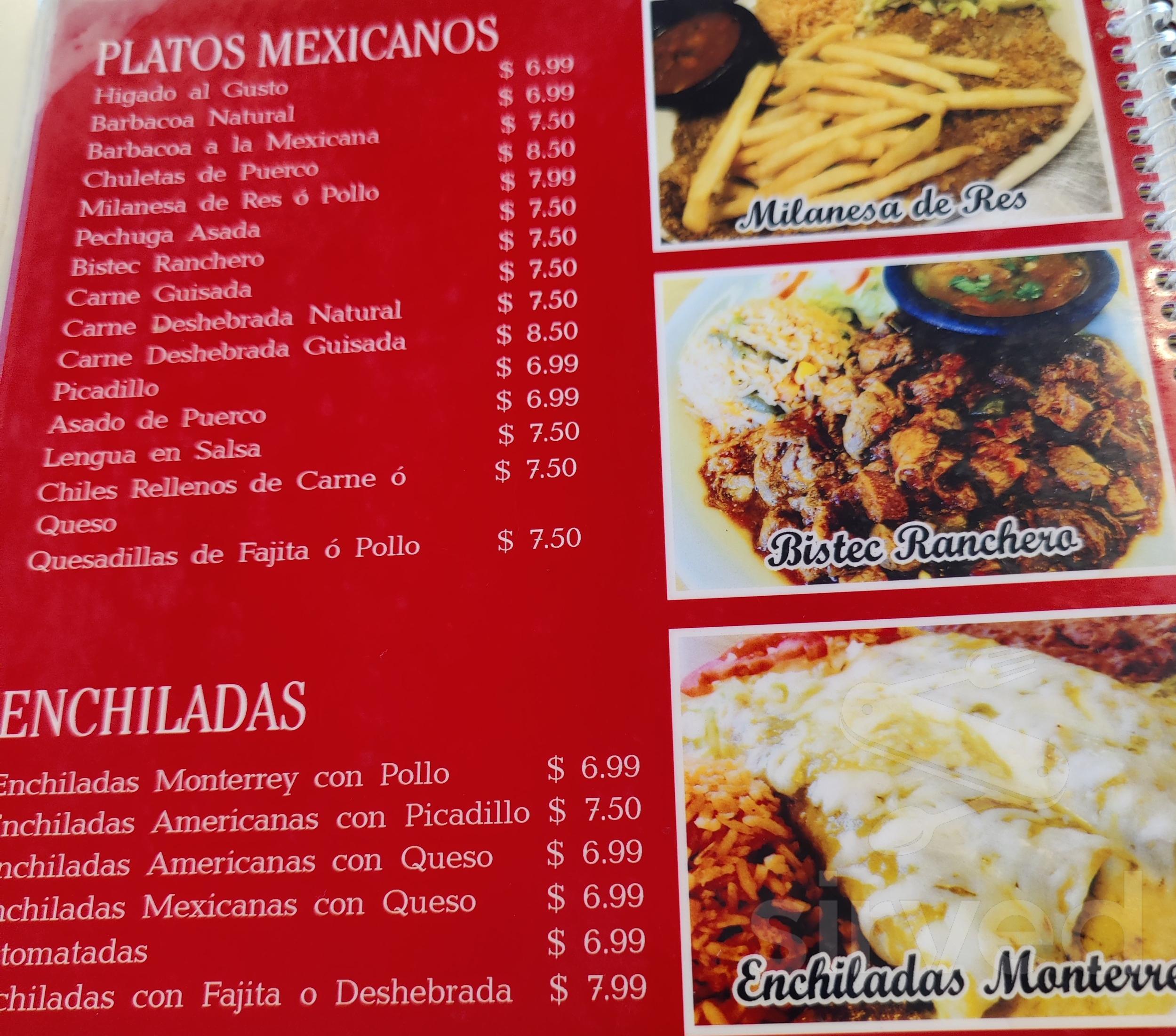 Emilia's Restaurant menus in Brownsville, Texas, United States